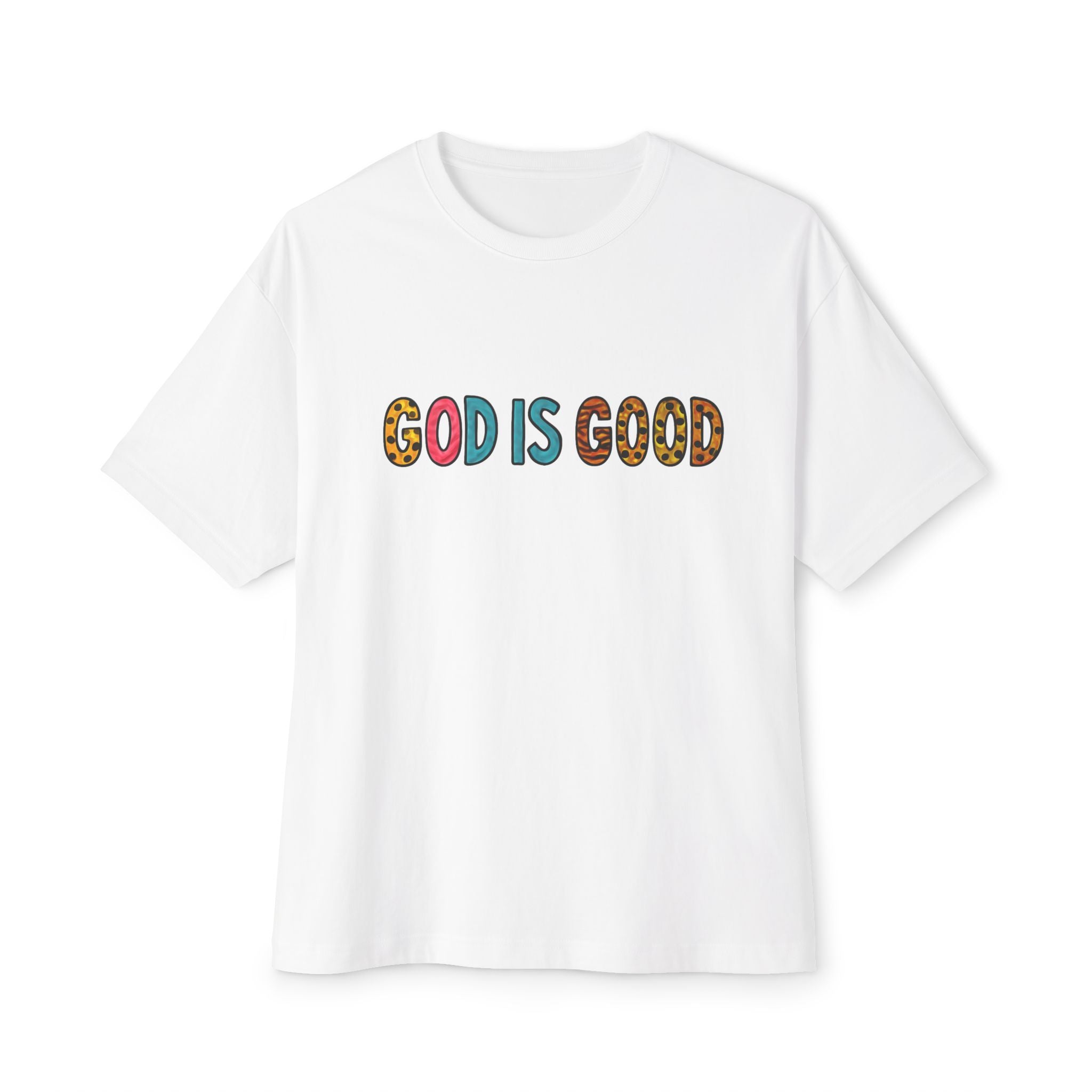 Unisex Oversized  Tee - "God is Good" Inspirational Tee for Everyday comfort.