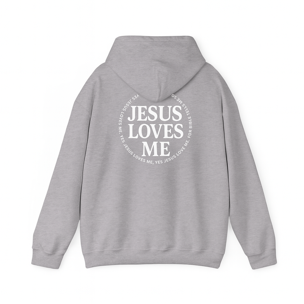 Jesus Loves Me Hooded Sweatshirt, Cozy Sweatshirt, Faith-Based Hoodie