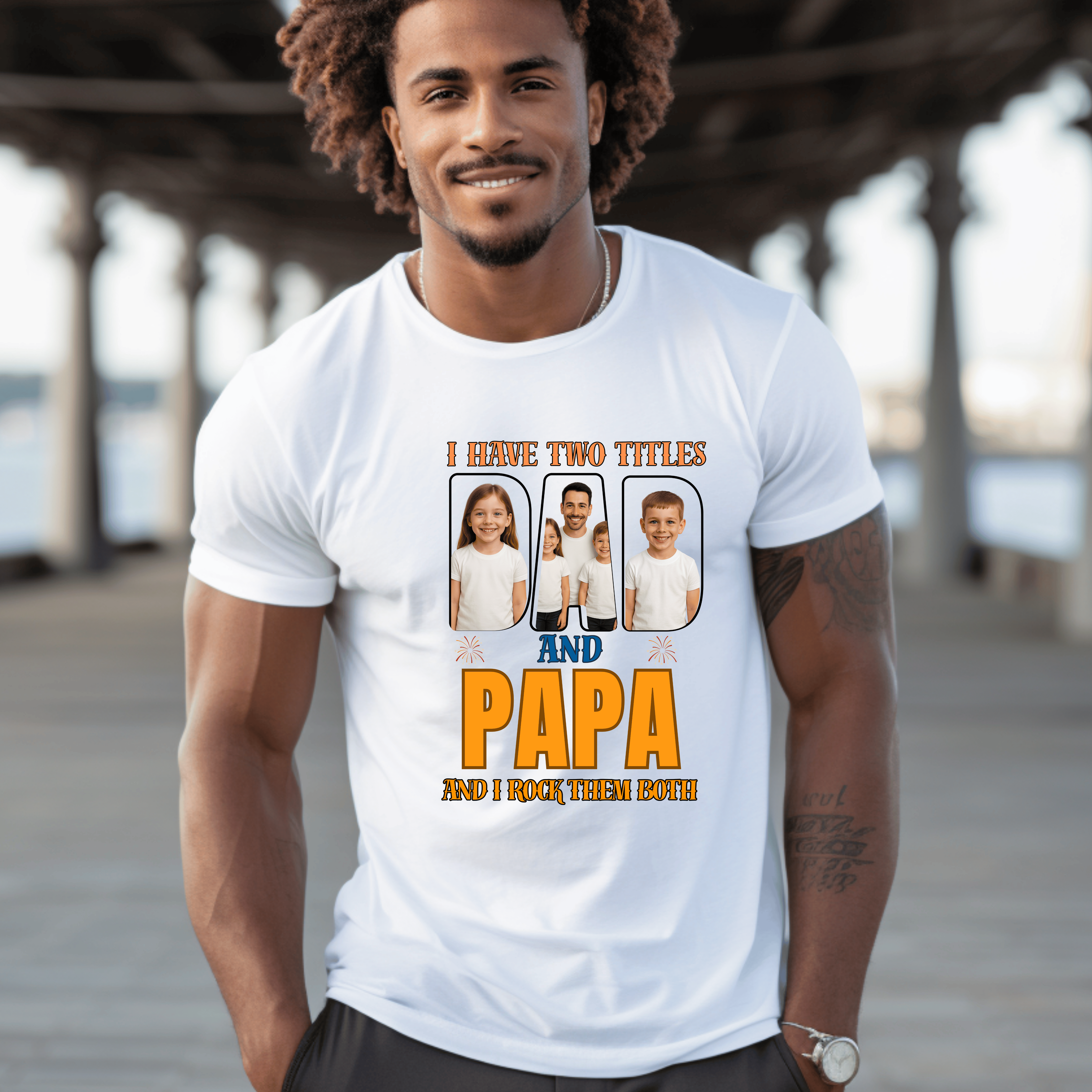 I Have Two Titles Dad And Papa And I Rock Then Both T-Shirt