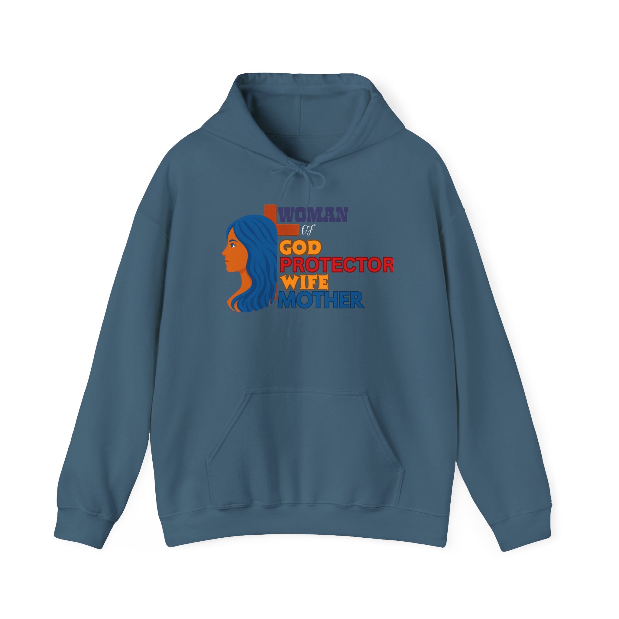 Empowering Women Hoodie - God Protector Wife Mother, Gift for Moms, and loved one.