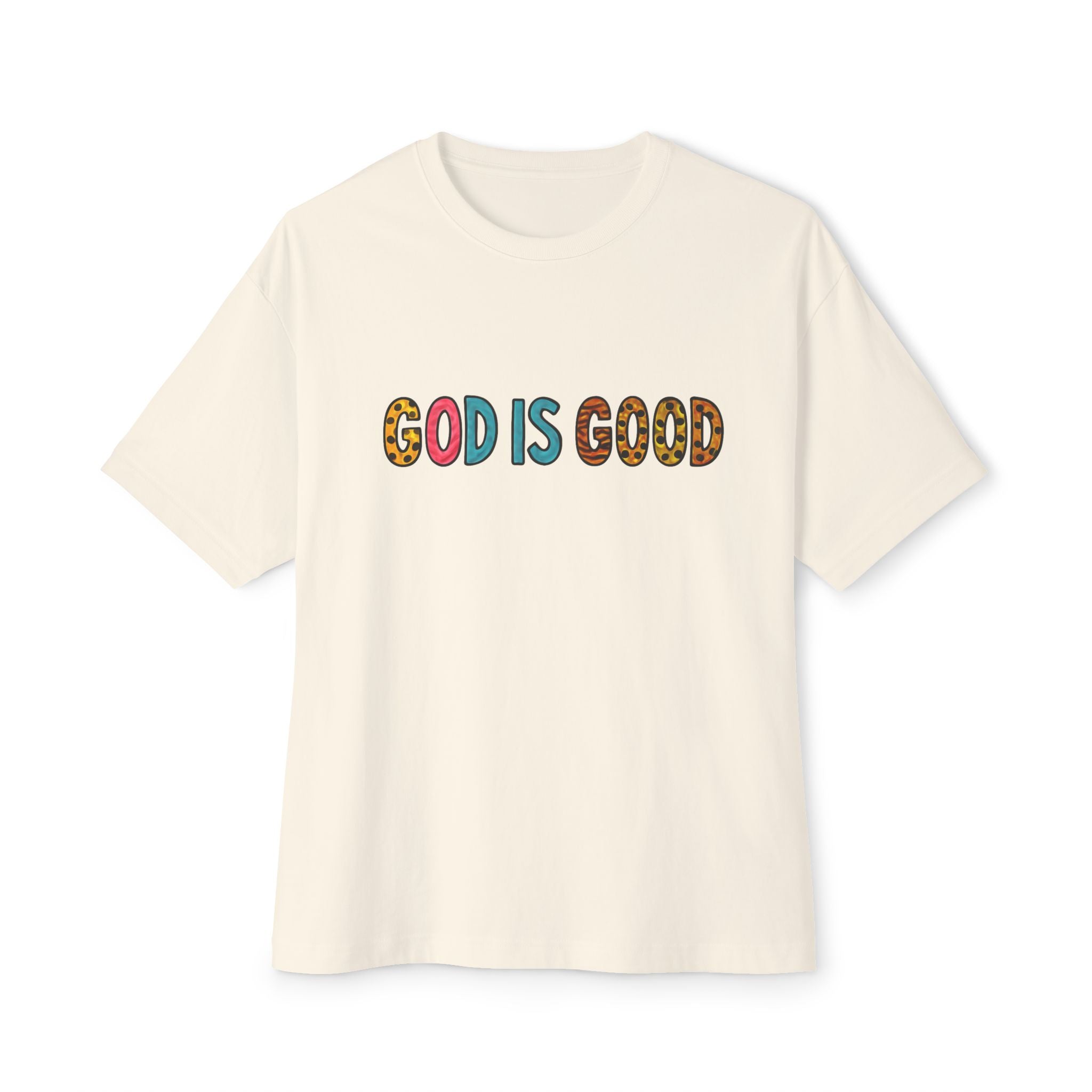 Unisex Oversized  Tee - "God is Good" Inspirational Tee for Everyday comfort.