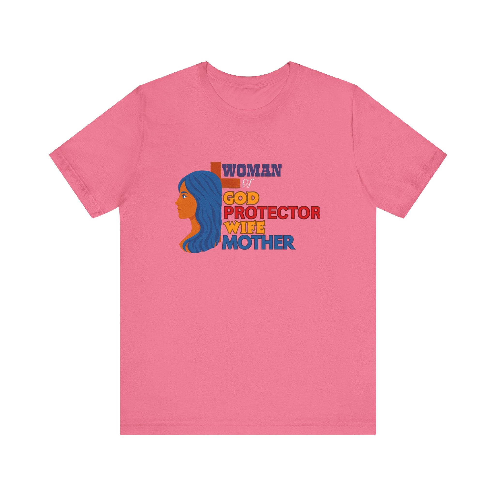 Inspirational women's T-shirt with 'Mother, Protector, Life' text – Perfect gift for moms, Women's Day casual wear