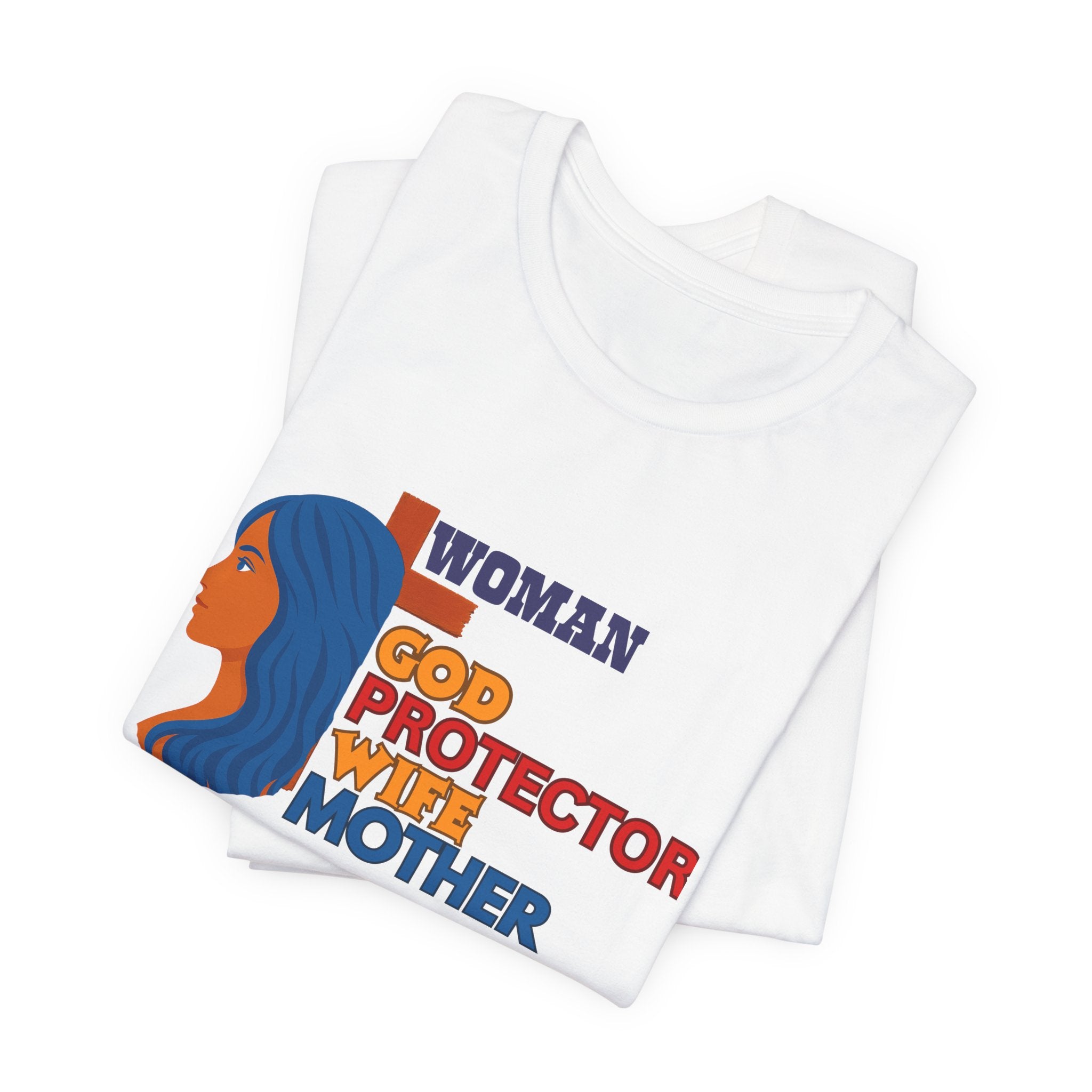 Inspirational women's T-shirt with 'Mother, Protector, Life' text – Perfect gift for moms, Women's Day casual wear