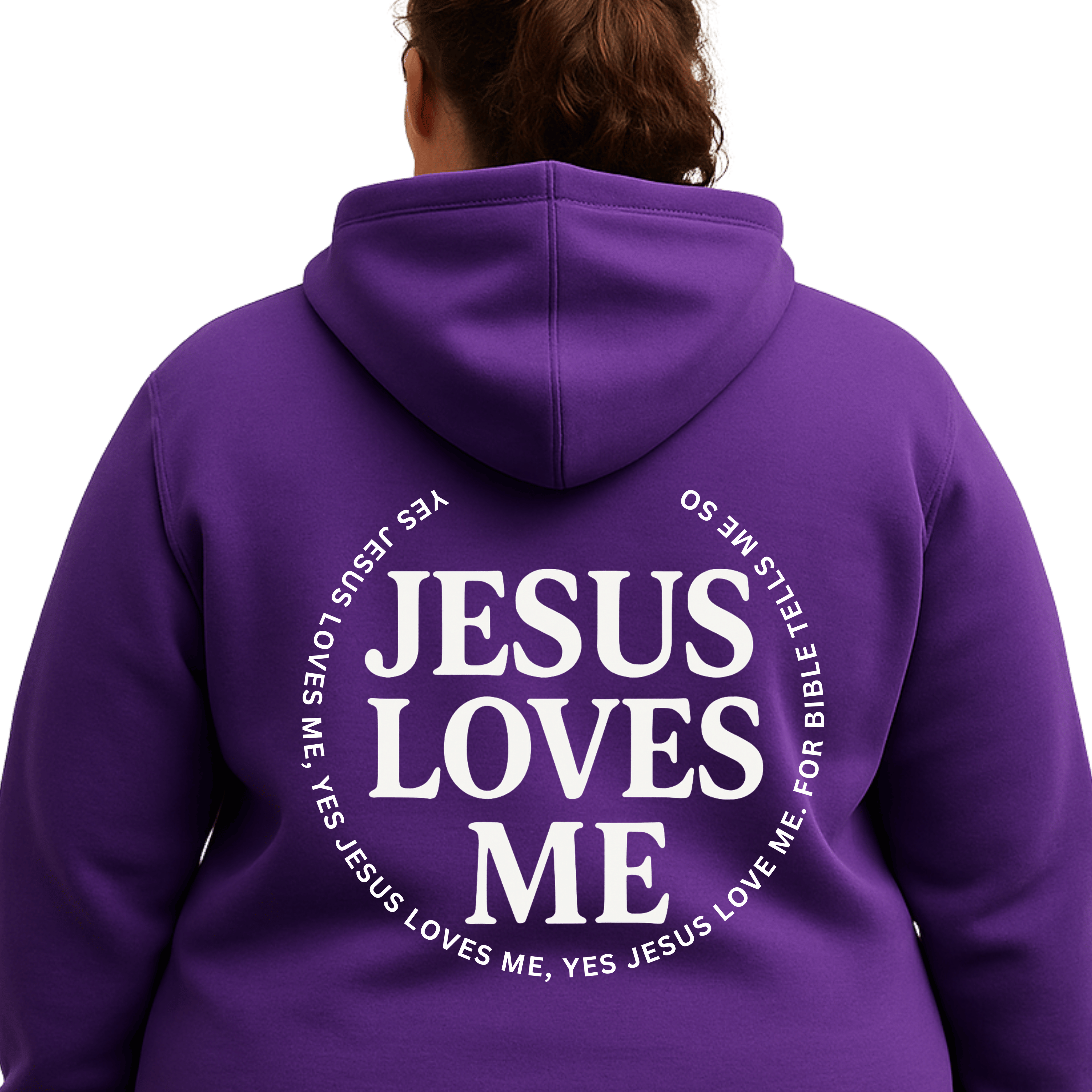 Jesus Loves Me Hooded Sweatshirt, Cozy Sweatshirt, Faith-Based Hoodie